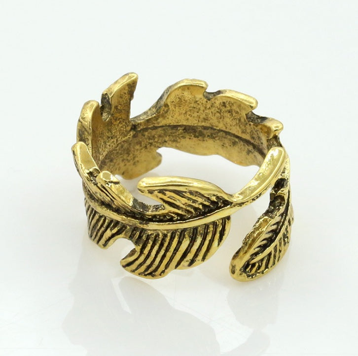 Simple Fashion Design Leaf Ring