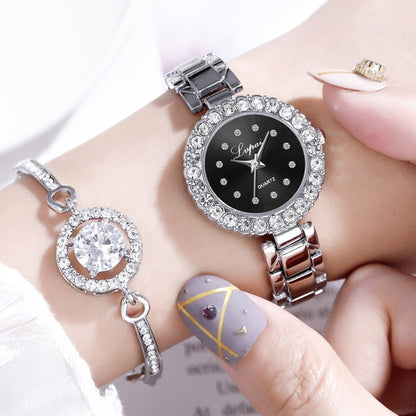 Bangle Clock Bracelet Wrist-Watch Set