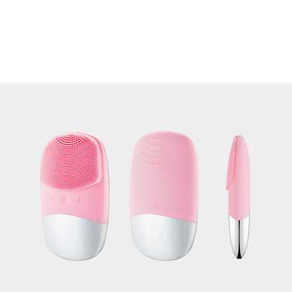 Mini Silicone Electric Face Cleansing Brush Electric Facial Cleanser Facial Cleansing Brush Skin Massager Skin Care Tools