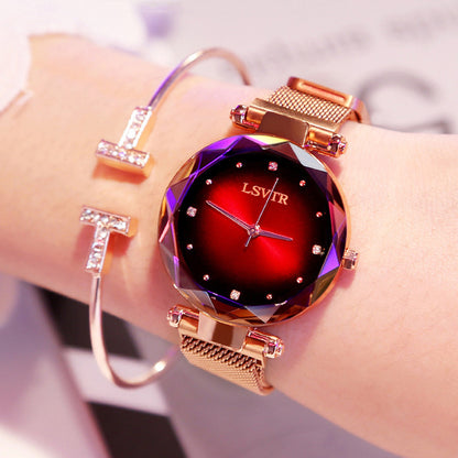 Rose Gold Starry Sky Magnet Watch