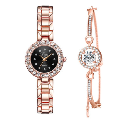 Bangle Clock Bracelet Wrist-Watch Set