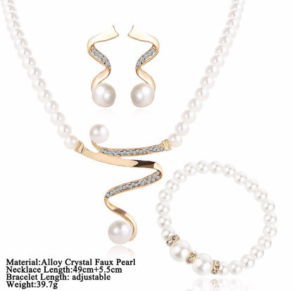 Simulated Pearl Jewelry Sets for Women