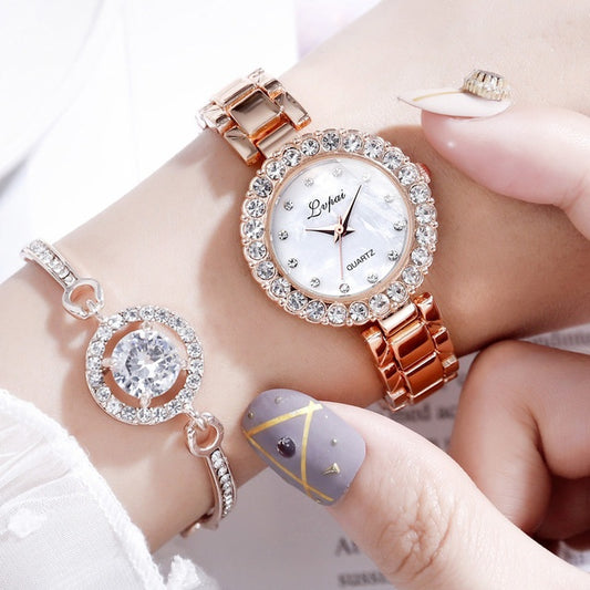 Bangle Clock Bracelet Wrist-Watch Set