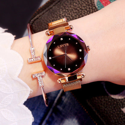 Rose Gold Starry Sky Magnet Watch