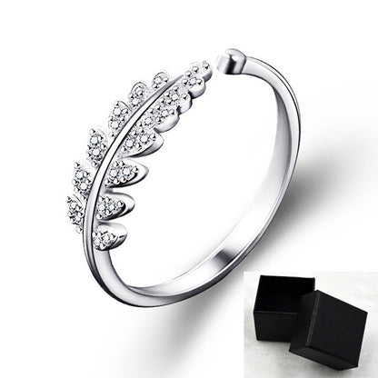 Simple Fashion Design Leaf Ring