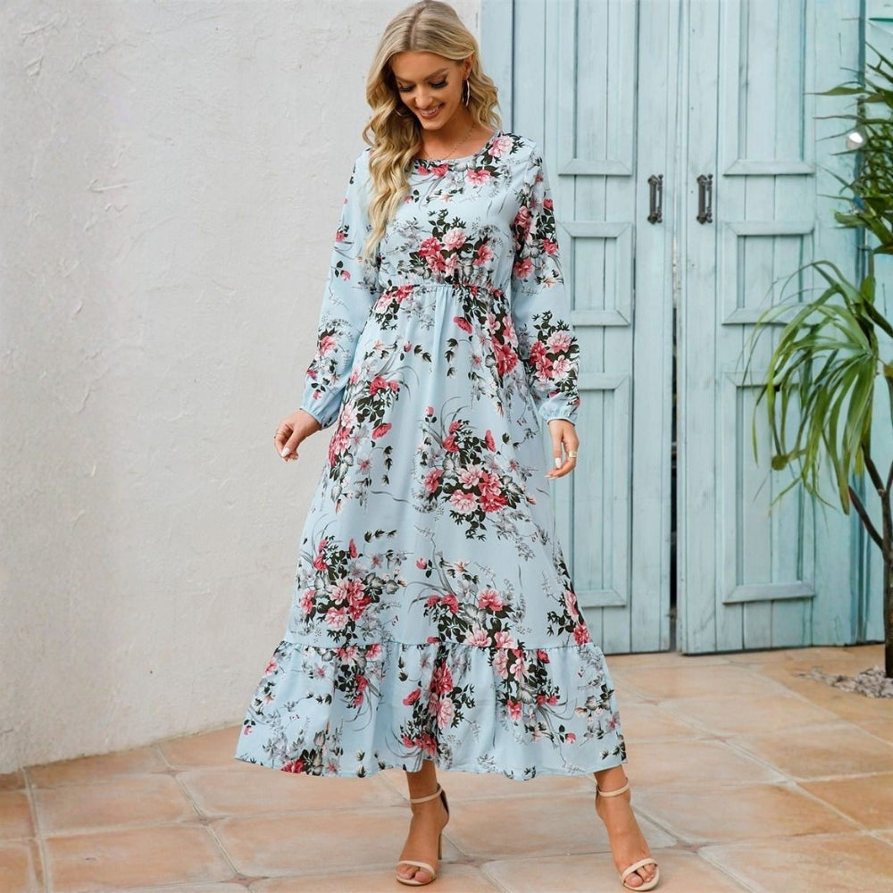 Floral Long Sleeve Maxi Dress