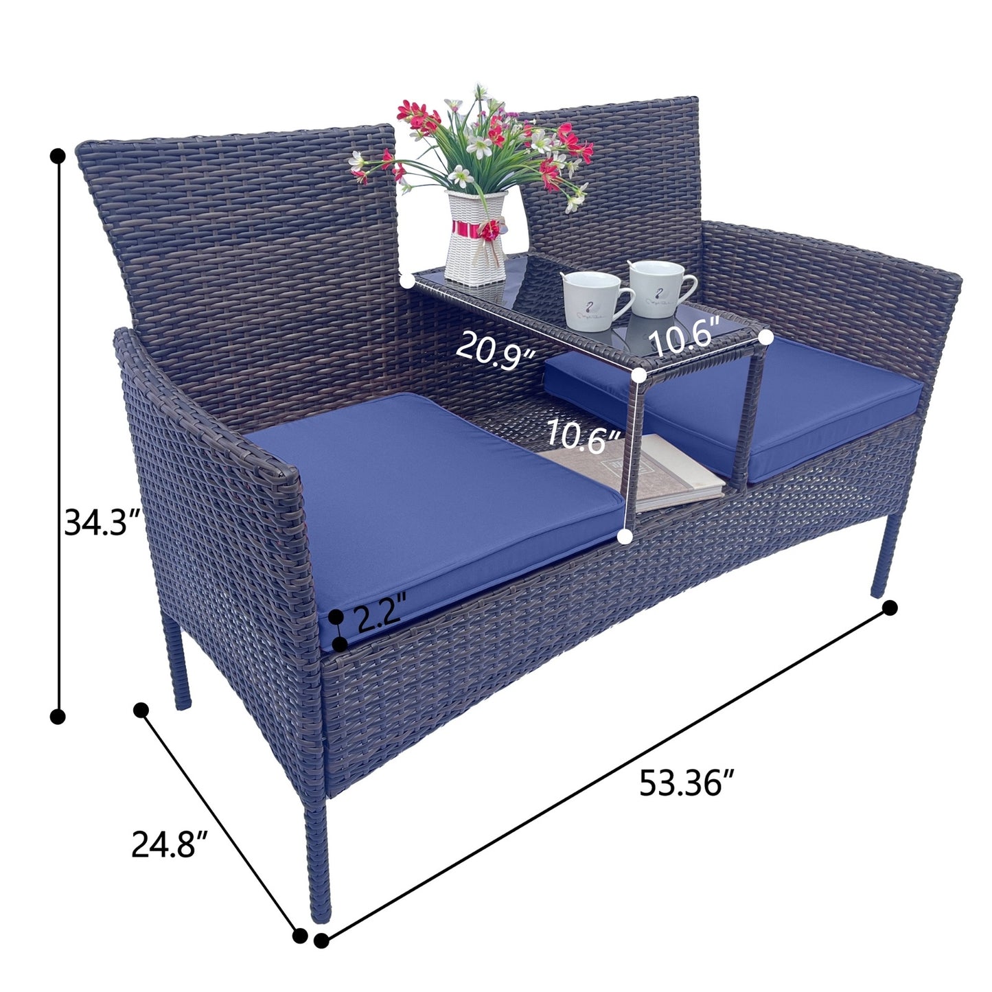 Outdoor Seating with Removable Cushions & Table